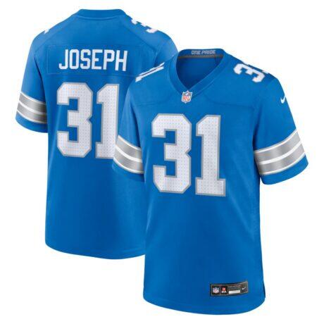Kerby Joseph Detroit Lions Nike Team Game Jersey - Blue - Front View