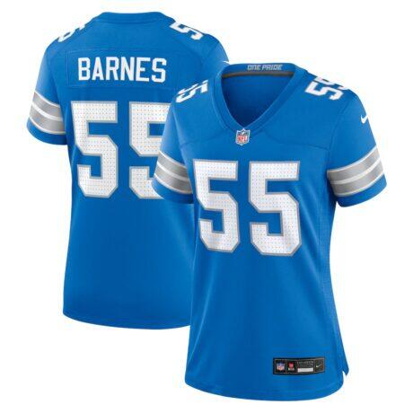 Derrick Barnes Detroit Lions Nike Women's Team Game Jersey - Blue - Front View