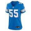Derrick Barnes Detroit Lions Nike Women's Team Game Jersey - Blue - Side View