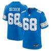Taylor Decker Detroit Lions Nike Team Game Jersey - Blue - Front View