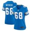 Taylor Decker Detroit Lions Nike Women's Team Game Jersey - Blue - Front View