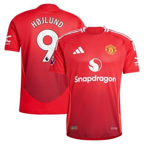 Rasmus Højlund Manchester United adidas 2024/25 Home Authentic Player Jersey - Red - Front View