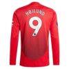 Rasmus Højlund Manchester United adidas 2024/25 Home Authentic Long Sleeve Player Jersey - Red - Detail View