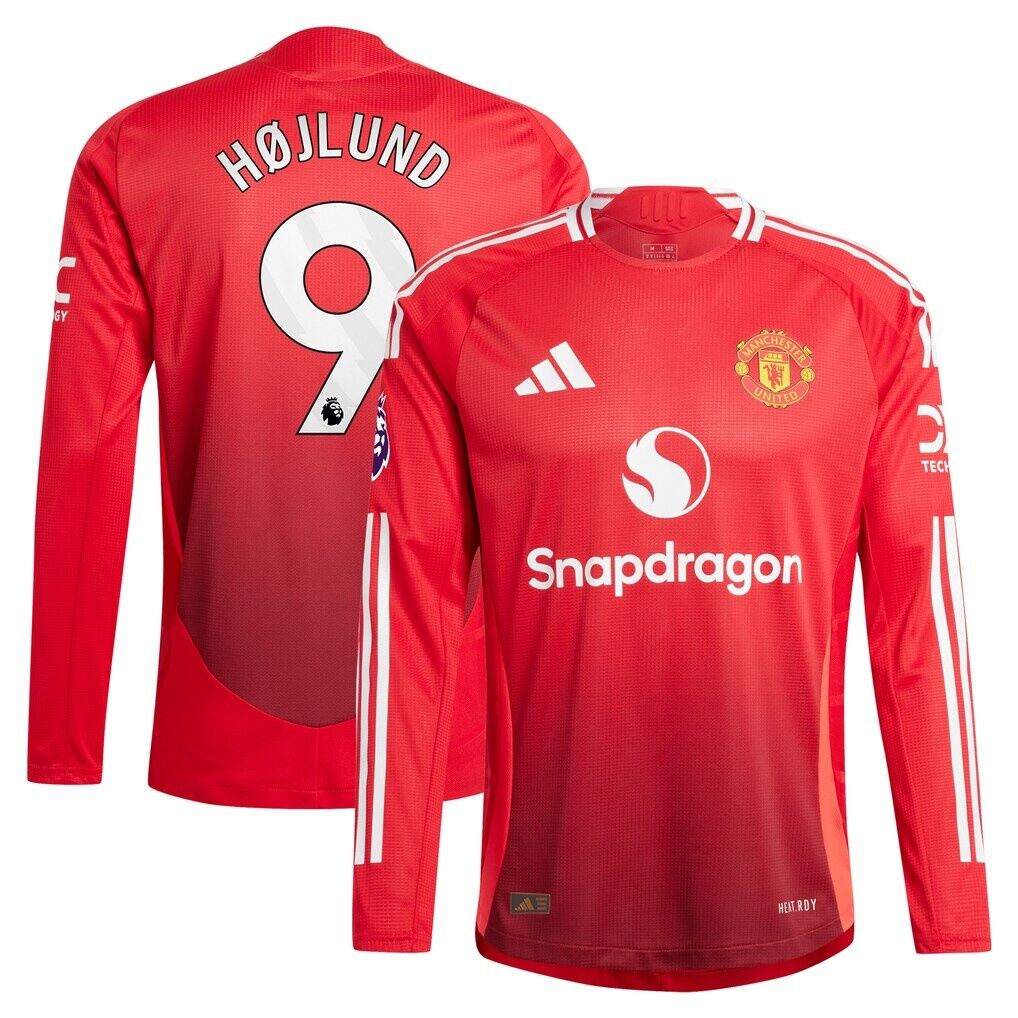 Rasmus Højlund Manchester United adidas 2024/25 Home Authentic Long Sleeve Player Jersey