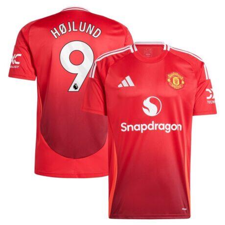 Rasmus Højlund Manchester United adidas 2024/25 Home Replica Player Jersey - Red - Front View