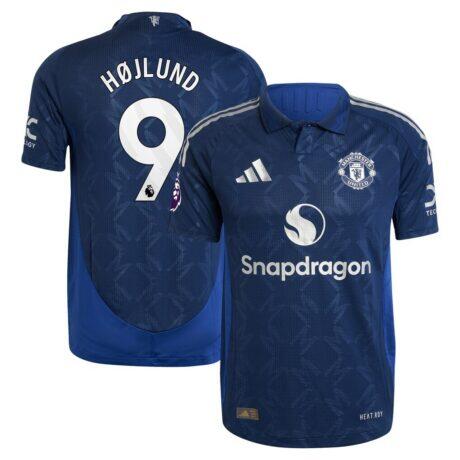 Rasmus Højlund Manchester United adidas 2024/25 Away Authentic Player Jersey - Navy - Front View