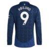 Rasmus Højlund Manchester United adidas 2024/25 Away Replica Long Sleeve Player Jersey - Navy - Detail View