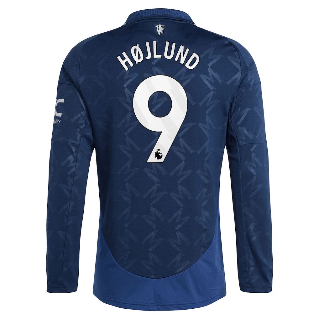 Rasmus Højlund Manchester United adidas 2024/25 Away Replica Long Sleeve Player Jersey