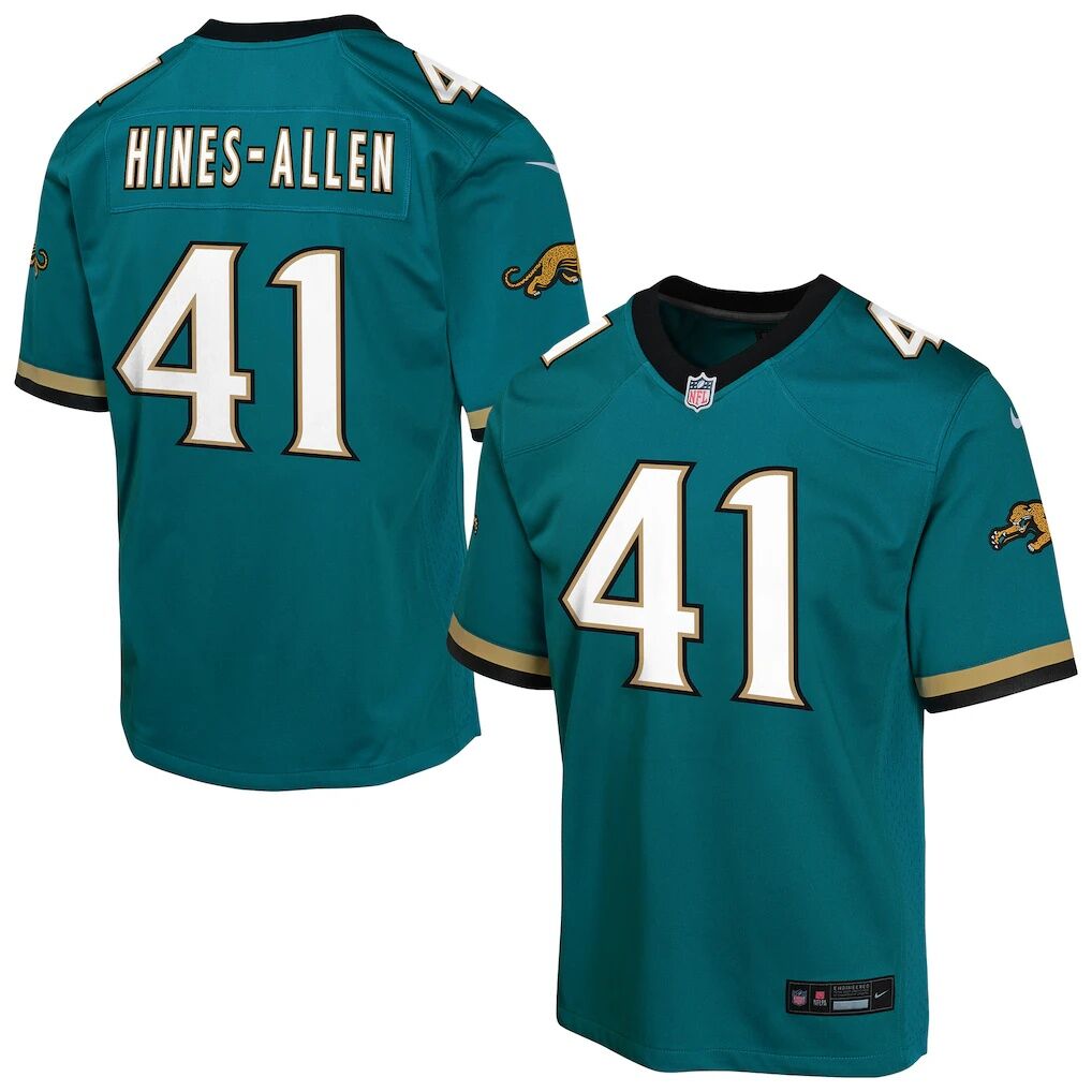 Josh Hines-Allen Jacksonville Jaguars Nike Youth Alternate 2 Prowler Throwback Game Jersey