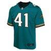 Josh Hines-Allen Jacksonville Jaguars Nike Youth Alternate 2 Prowler Throwback Game Jersey - Teal - Side View