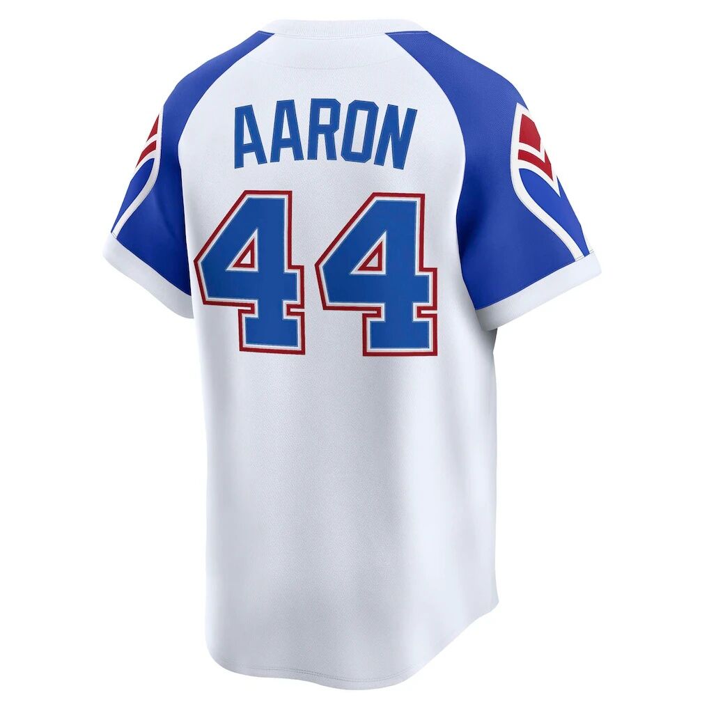 Hank Aaron Atlanta Braves Nike Throwback Cooperstown Collection Limited Jersey