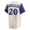 Luis Gonzalez Arizona Diamondbacks Nike Throwback Cooperstown Collection Limited Jersey - Cream - Detail View