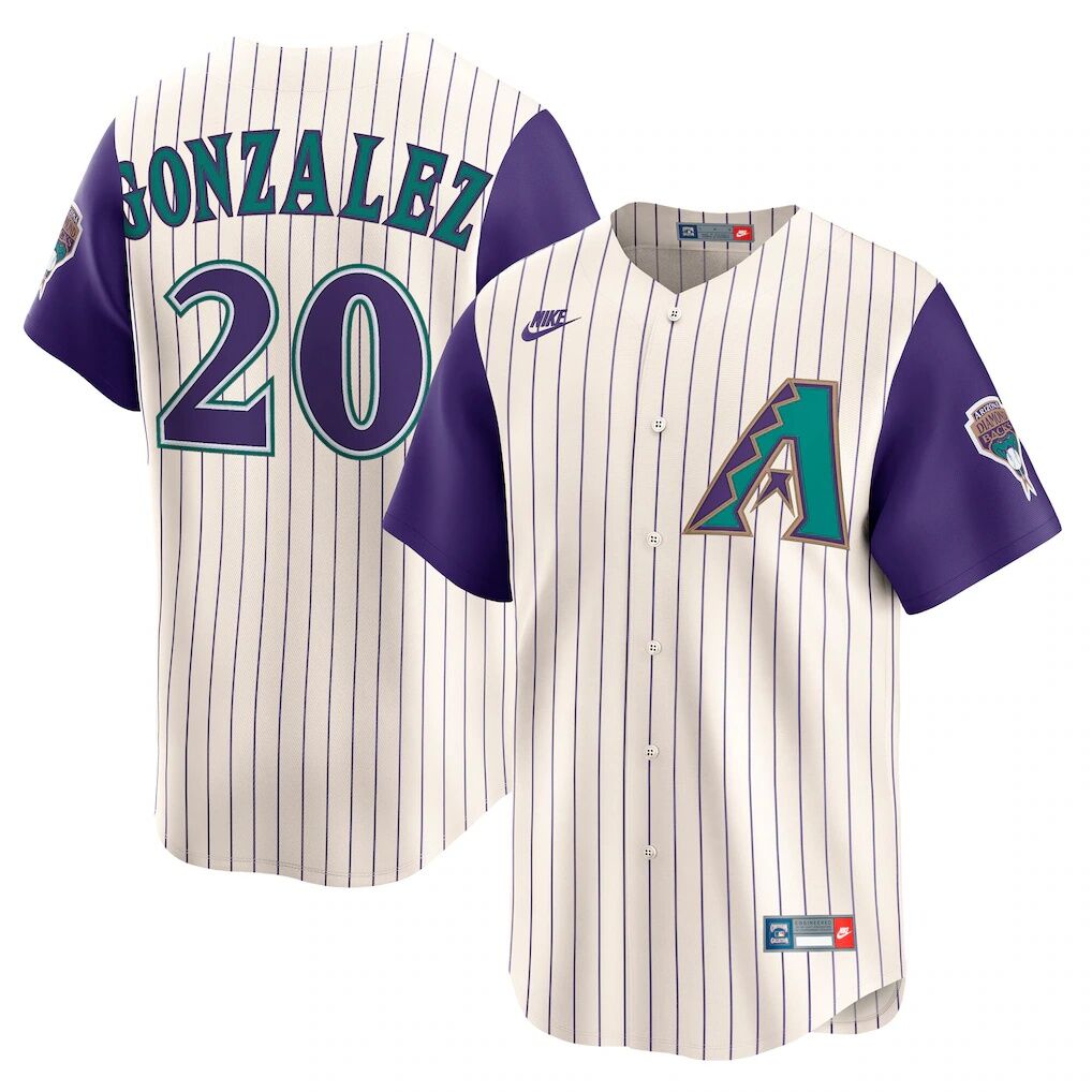 Luis Gonzalez Arizona Diamondbacks Nike Throwback Cooperstown Collection Limited Jersey