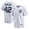 Mariano Rivera New York Yankees Nike Throwback Cooperstown Collection Limited Jersey - White - Front View