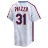 Mike Piazza New York Mets Nike Throwback Cooperstown Collection Limited Jersey - White - Detail View