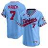 Joe Mauer Minnesota Twins Nike Throwback Cooperstown Collection Limited Jersey - - Front View