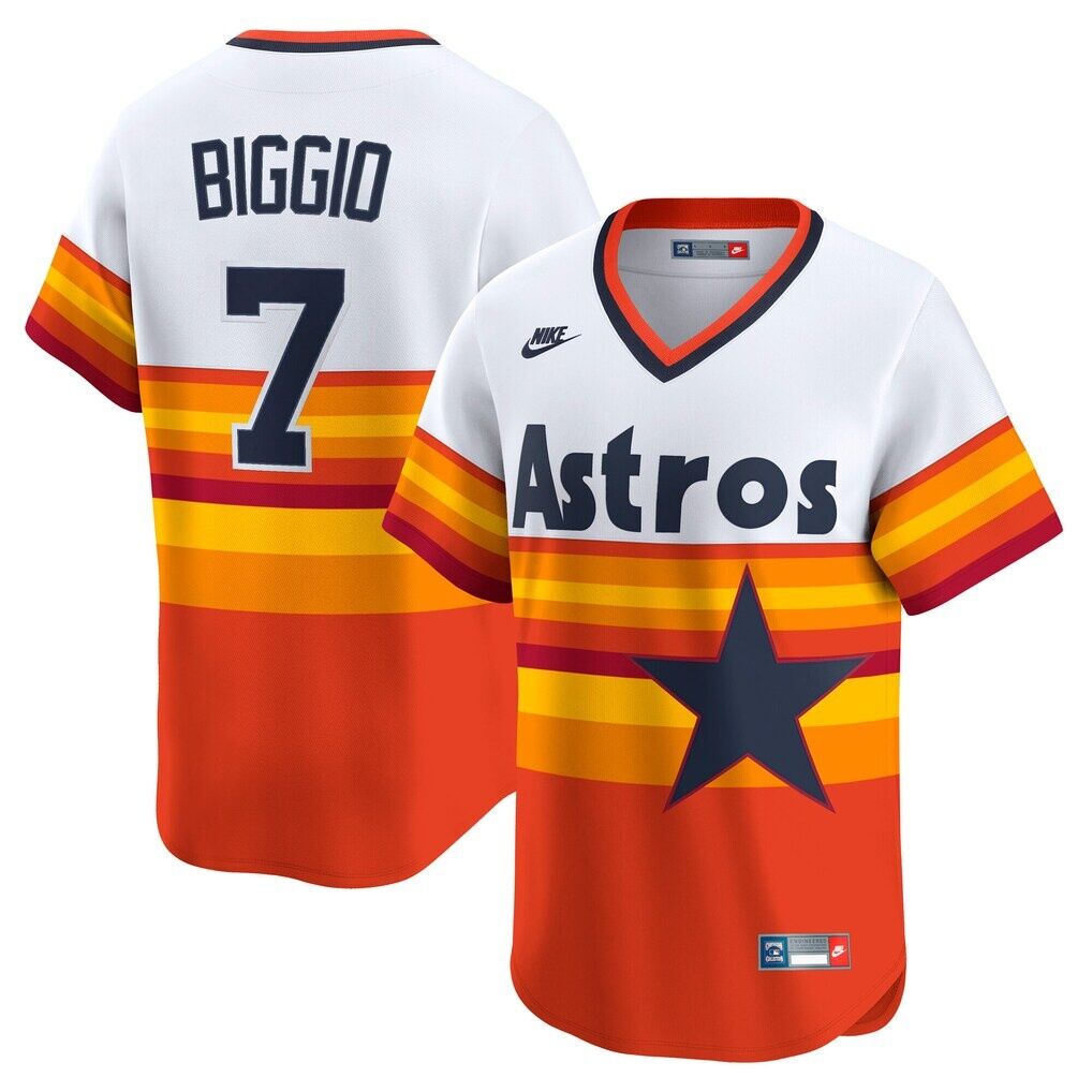 Craig Biggio Houston Astros Nike Throwback Cooperstown Collection Limited Player Jersey