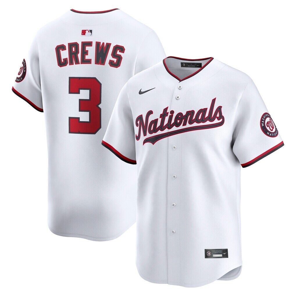 Dylan Crews Washington Nationals Nike Home Limited Player Jersey