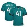 Josh Hines-Allen Jacksonville Jaguars Nike Youth Game Jersey - Teal - Front View