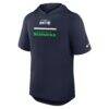 Seattle Seahawks Nike Lockup Tri-Blend Hoodie T-Shirt - - Side View