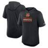 Cincinnati Bengals Nike Lockup Tri-Blend Hoodie T-Shirt - Black - Front View