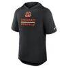 Cincinnati Bengals Nike Lockup Tri-Blend Hoodie T-Shirt - Black - Side View