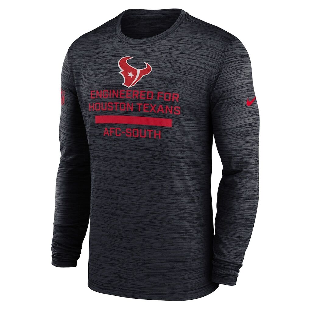 Houston Texans Nike Sideline Velocity Performance Long Sleeve T-Shirt