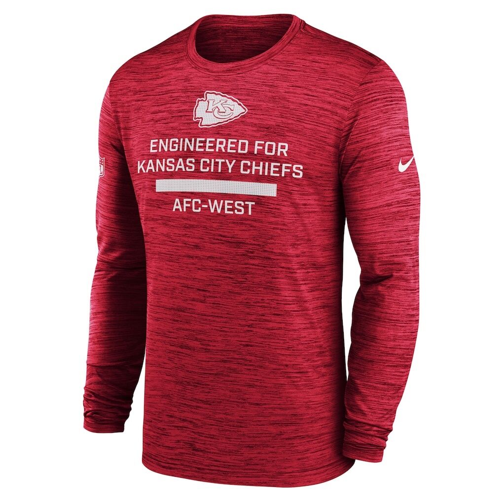Kansas City Chiefs Nike Sideline Velocity Performance Long Sleeve T-Shirt