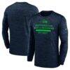 Seattle Seahawks Nike Sideline Velocity Performance Long Sleeve T-Shirt - College Navy - - Front View