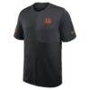 Cincinnati Bengals Nike Sideline UV Dri-Fit Coach Shirt - Black - Side View