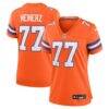 Quinn Meinerz Denver Broncos Nike Women's Mile High Collection 1977 Throwback Player Game Jersey - Orange - Front View
