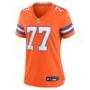 Quinn Meinerz Denver Broncos Nike Women's Mile High Collection 1977 Throwback Player Game Jersey - Orange - Side View