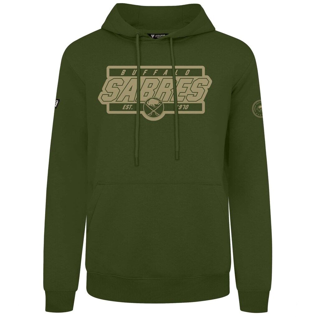 Buffalo Sabres Levelwear Podium Pullover Hoodie – Olive