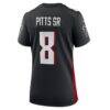Kyle Pitts Sr. Atlanta Falcons Nike Women's Game Jersey - Black - Detail View