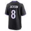Lamar Jackson Baltimore Ravens Nike Alternate Game Jersey - Black - Detail View