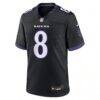 Lamar Jackson Baltimore Ravens Nike Alternate Game Jersey - Black - Side View
