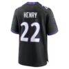 Derrick Henry Baltimore Ravens Nike Alternate Game Jersey - Black - Alt2
