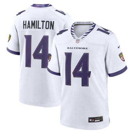 Kyle Hamilton Baltimore Ravens Nike Game Jersey - White - Front View