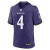 Zay Flowers Baltimore Ravens Nike Team Game Jersey - Purple - Alt1