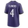Zay Flowers Baltimore Ravens Nike Team Game Jersey - Purple - Alt2