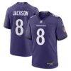 Lamar Jackson Baltimore Ravens Nike Team Game Jersey - Purple - Front View