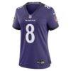 Lamar Jackson Baltimore Ravens Nike Women's Team Game Jersey - Purple - Alt1