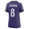 Lamar Jackson Baltimore Ravens Nike Women's Team Game Jersey - Purple - Alt2
