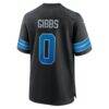 Jahmyr Gibbs Detroit Lions Nike 2nd Alternate Game Player Jersey - Black - Alt2