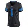 Jameson Williams Detroit Lions Nike Women's 2nd Alternate Game Player Jersey - Black - Side View