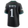 Jalen Hurts Philadelphia Eagles Nike Alternate Game Jersey - Black - Alt2