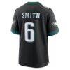 DeVonta Smith Philadelphia Eagles Nike Alternate Game Jersey - Black - Detail View
