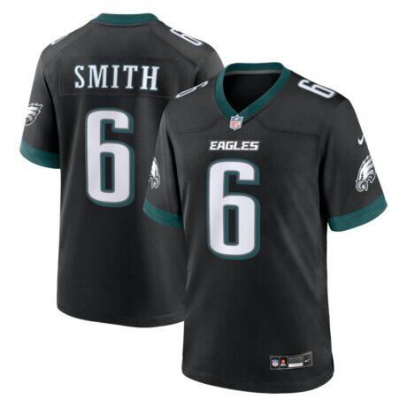 DeVonta Smith Philadelphia Eagles Nike Alternate Game Jersey - Black - Front View