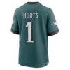 Jalen Hurts Philadelphia Eagles Nike Team Game Jersey - Midnight Green - Alt2