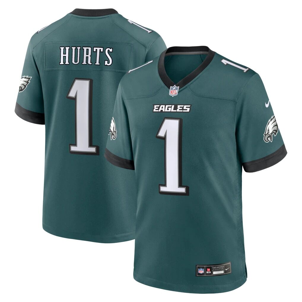 Jalen Hurts Philadelphia Eagles Nike Team Game Jersey -  Midnight Green
